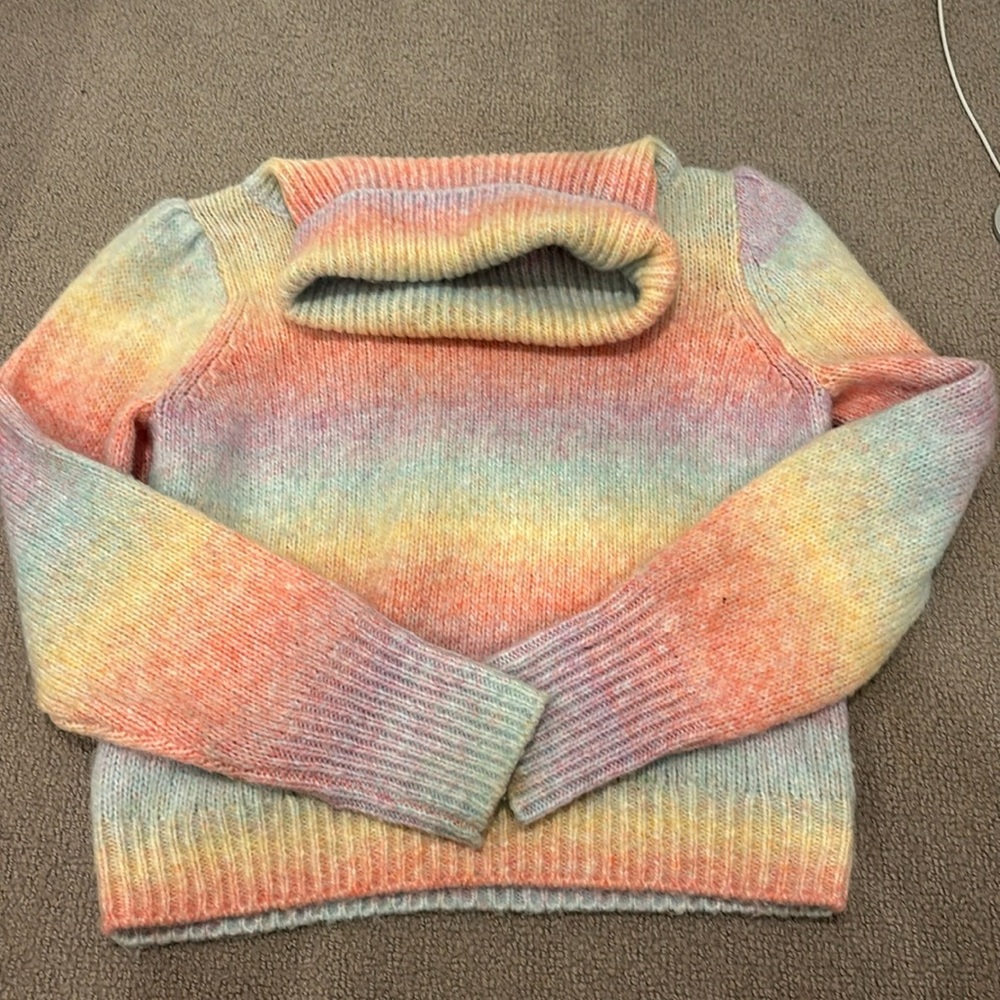 Rainbow turtleneck
